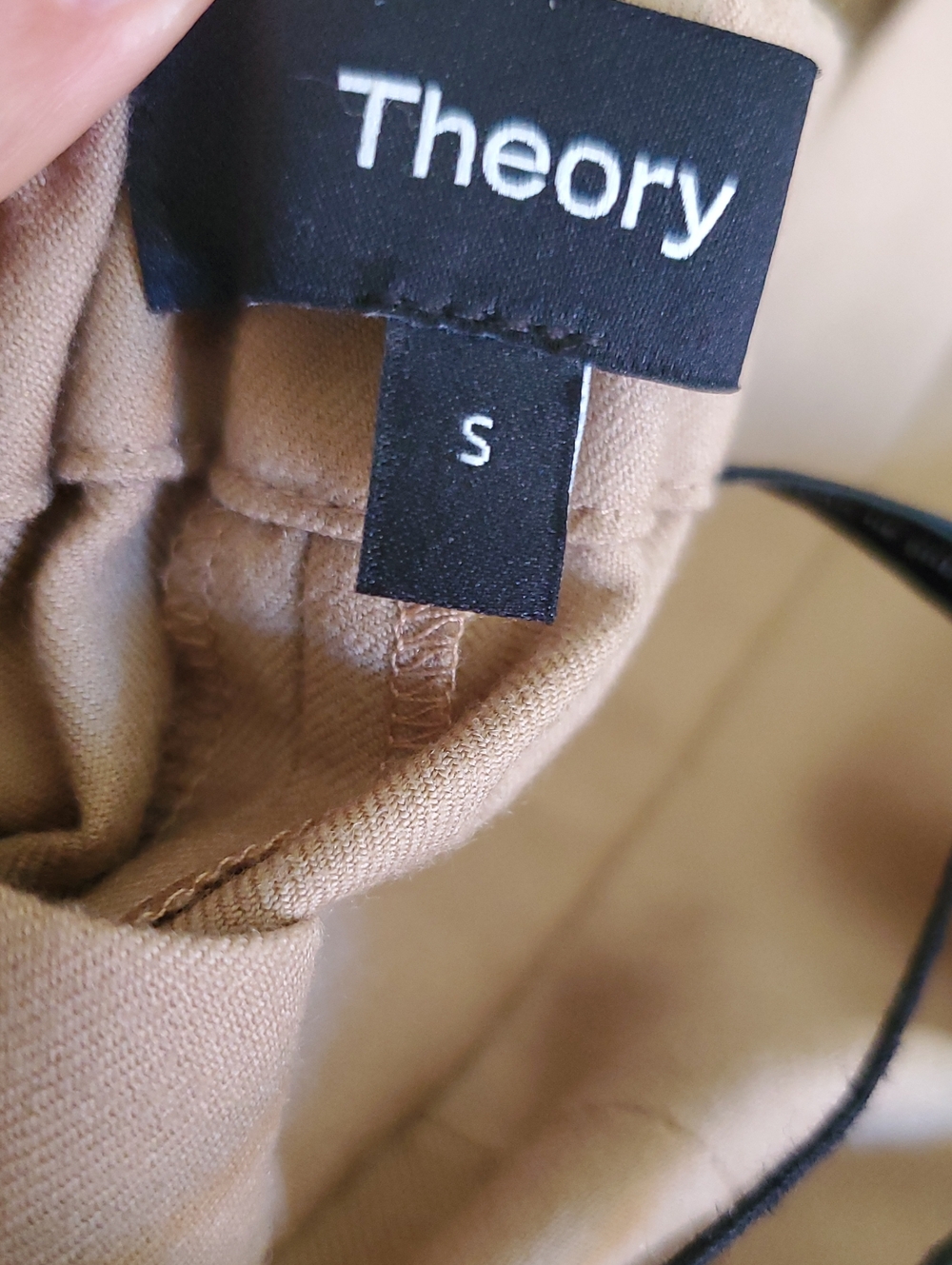 THEORY Clean Straight Pull-On Pants in Palomino Small 100% Virgin Wool NWT - Picture 10 of 12